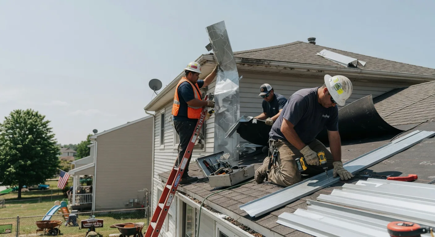 Storm Damage Metal Roof Repair in Altoona, PA
